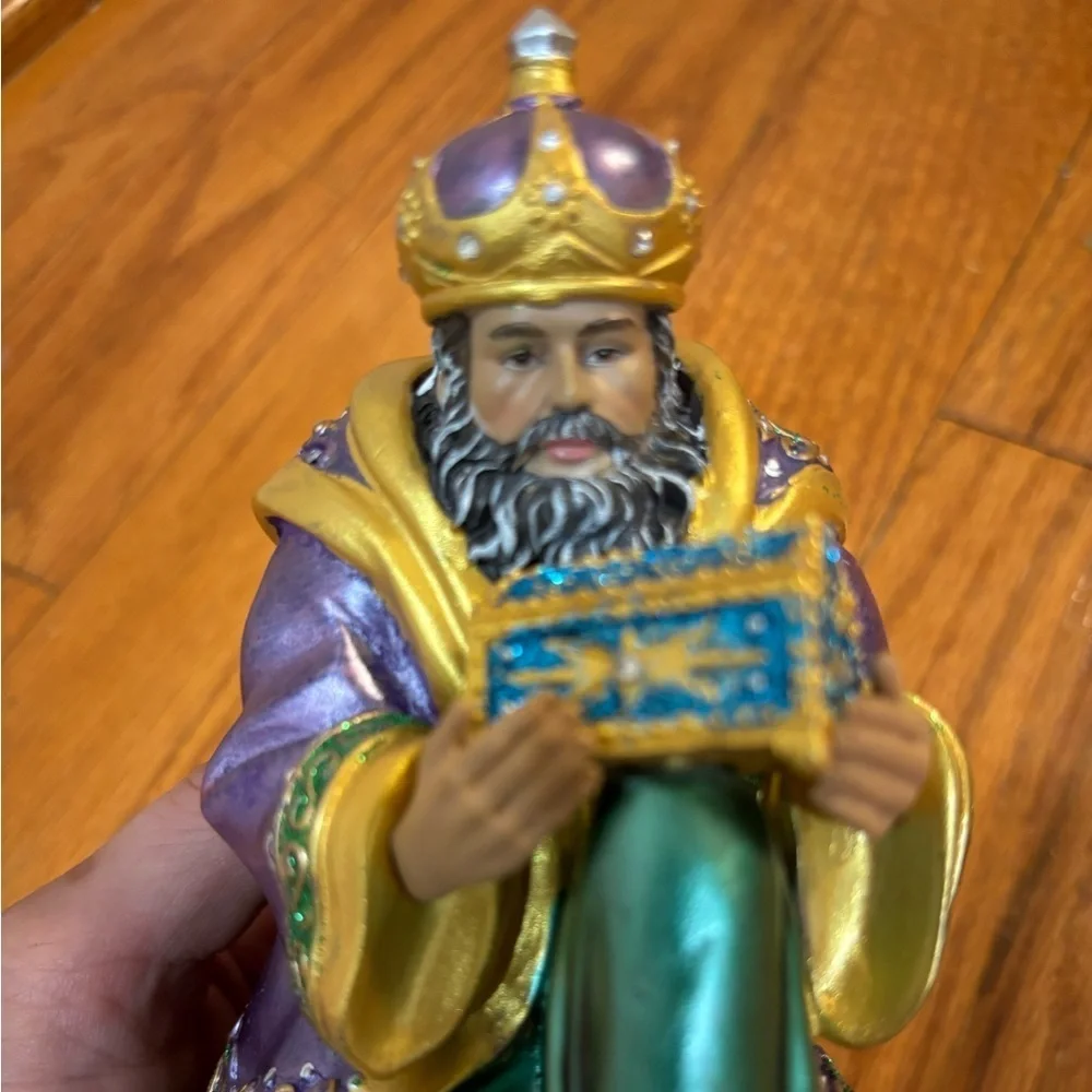 Vintage Hawthorne Village The Jeweled Nativity Collection King Balthazar